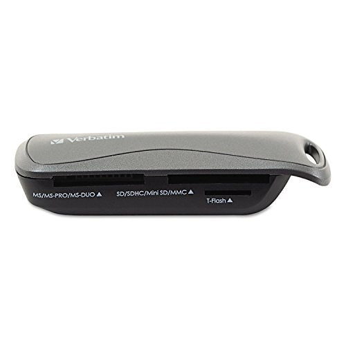 Verbatim SD/Memory Stick Pocket Card Reader, USB 2.0 - Graphite, Black, 97709