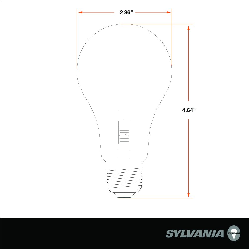 Sylvania TruWave A21 LED Light Bulb, 15W = 100W, 5 CCT Select 2700/3000 / 3500/4000 / 5000K, Dimmable, 1600 LMS, Frosted Finish (42110) 2 Count (Pack