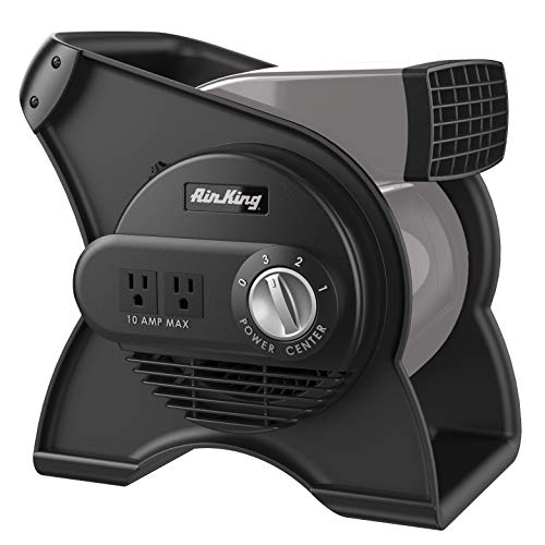 Air King Commercial Grade Pivoting Utility Fan, for Cooling, Ventilating, Exhausting and Drying at Home, Job Site, Work Shop, Construction, 3 Speeds