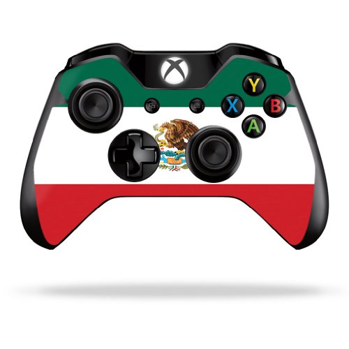 MightySkins Skin Compatible with Microsoft Xbox One or One S Controller - Mexican Flag | Protective, Durable, and Unique Vinyl wrap Cover | Easy