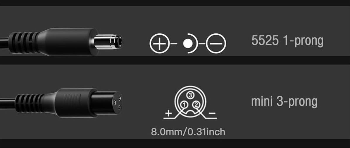 T POWER 42V Battey Charger for X Hover-1 Hovsco Hyper GoGo EL-ES13 MotoTec Mad Air H1-Drive H1-MVRK Hover Board Ebike FY0184200400, GJS150-0422000 Ac…