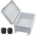 YETLEBOX Waterproof Outdoor Electrical Box Junction Box Weatherproof IP67 ABS Plastic Enclosure Switch Router Project Box with Mounting Plate
