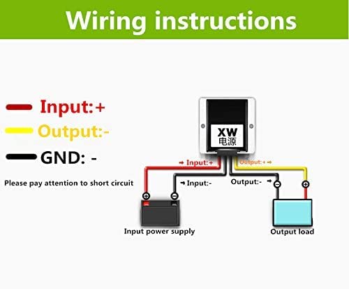 KNACRO DC 12V 9V-17V Step-Up to DC 19V 25A 475W Weatherproof Power Supply Module Converter Regulator Booster (19V 25A 475W)