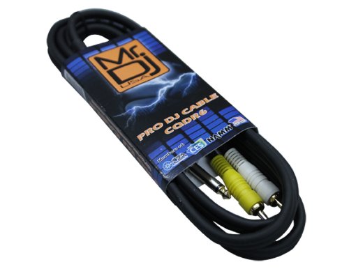 Mr. Dj CQDR6 6-Feet 1/4-Inch Male to Dual RCA Male Cable