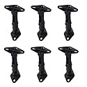 VideoSecu 6 Black Universal Satellite Studio Speaker Mounts/Brackets for Walls and Ceilings 1UP (Black, 6 Pack)