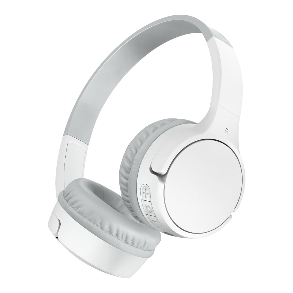 Belkin SoundForm Children's Mini Wireless Headphones with Built-in Microphone and Fun Sticker for 30 Hours Playback - Study Holidays on Ear…