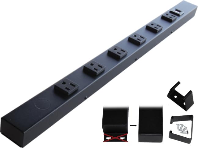 24” Hardwired Power Strip (NO Power Cord), 6 Horizontal Outlets (NOT Tamper Resistant), NO Ears (Without mounting tabs), 15A (NOT a 20 Amp Unit), USB