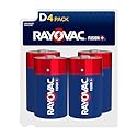 Rayovac Fusion D Batteries (4 Pack), Alkaline D Cell Batteries