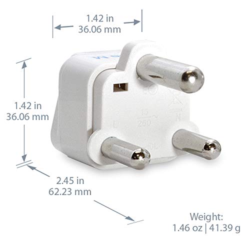 Ceptics South Africa, Botswana Travel Adapter, Universal Socket Plug Accepts Plugs From any Country, Perfect for Cell Phones, Laptops, Chargers…