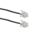 CablesAndKits RJ11 Cable - Straight Modular Analog Phone Cable, Telephone Line Cord, Silver, 1ft, 6P/4C, RJ11 Connectors, PVC Jacket, 2 Pairs for 2