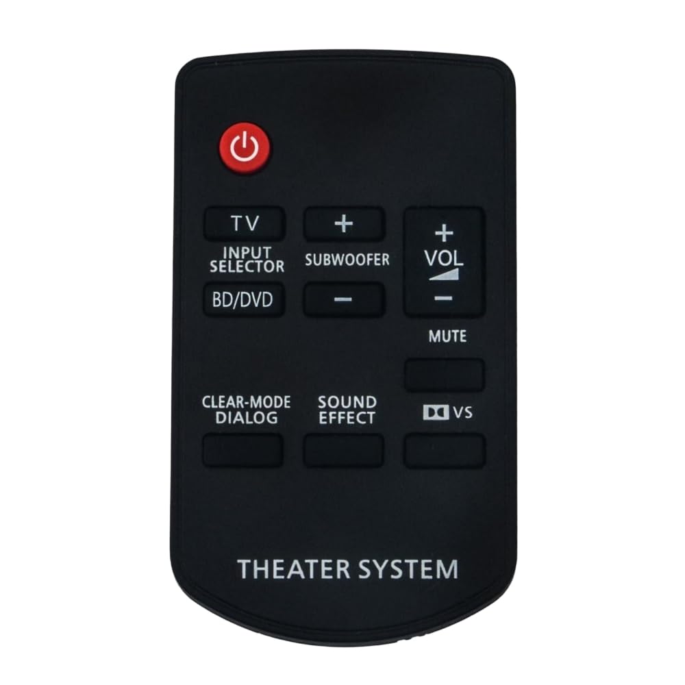 Dtirszxy Replacement Remote Control for Panasonic SC-HTB10 SC-HTB500 SA-HTB10 SA-HTB500 TV Soundbar Home Theater Audio System