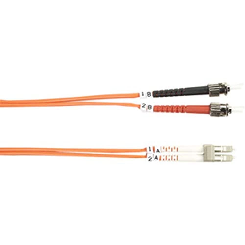 Black Box OM1 62.5/125 MULTIMODE Fiber Optic Patch Cable - OFNR PVC, ST-LC, Orange, 10-M (