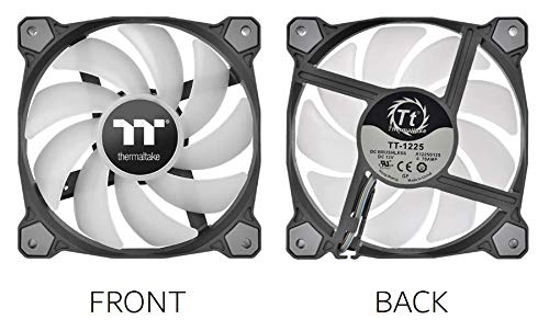 Thermaltake Pure 14 ARGB 5V Motherboard Sync/Analog Controller 16.8 Million Colors 9 Addressable LEDs 140mm Hydraulic Bearing Case/Radiator Fan, 3