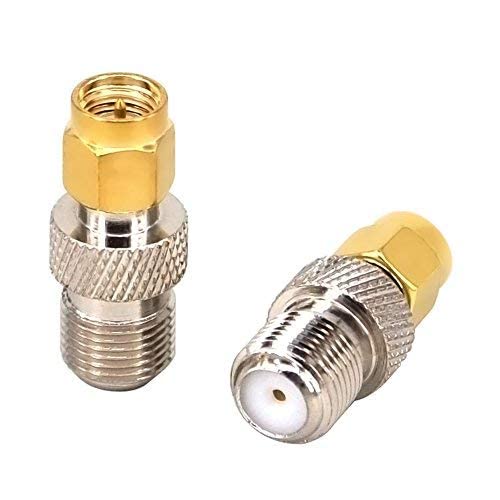 BOOBRIE Coaxial Cable Connector SMA to F Coax Adapter SMA Connector SMA Male to F Female Adapter for LAN/LMR Wireless Antenna Devices/Coaxial