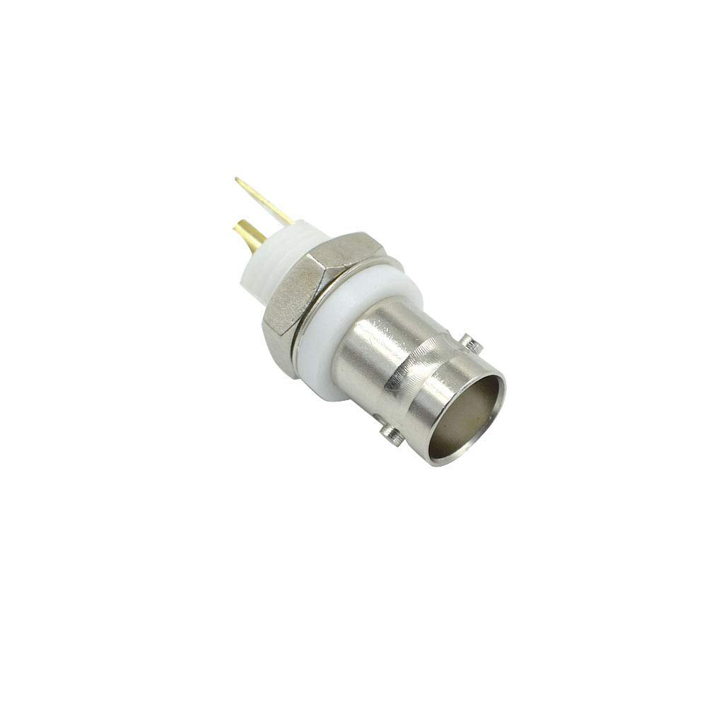 bnafes BNC Chassis Panel Mount Socket Female Jack Solder Type Connectors Adapter - (6 Pcs)