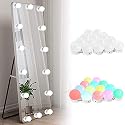 SICCOO Vanity Lights for Mirror, 14-Bulb RGB Colorful DIY Hollywood Makeup Vanity Mirror Dimmable Lights