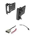 ASC Audio 1-Pack Black Double Din Radio Install Kit with Wire Harness and Antenna Adapter for Select Chrysler, Dodge, Jeep, Mitsubishi, Volkswagen