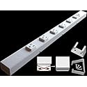 24” Hardwired Power Strip (NO Power Cord), 6 Vertical Tamper Resistant Outlets (NEMA 5-15R - NOT 20Amp), NO Ears (Without mounting tabs on Both Ends)