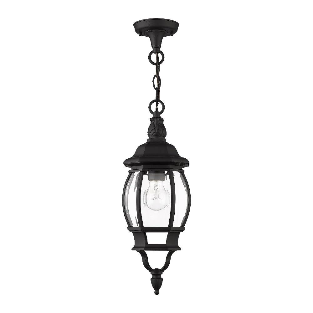 1 Light Black Outdoor Chain Lantern
