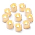 Homemory 12Pcs Flickering Flameless Candle Battery Operated, 200+Hours Fake Electric LED Tea Lights for Votive, Centerpiece Table Decorations