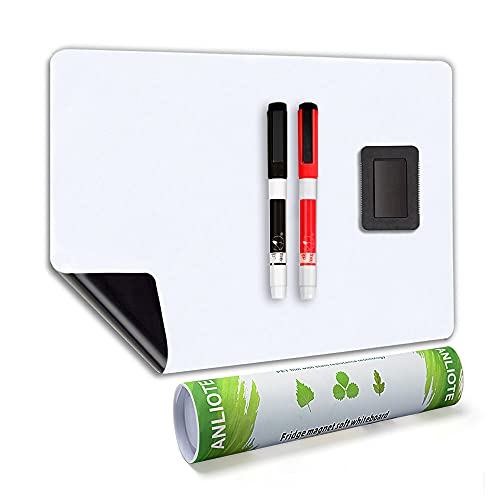 ANLIOTE Magnetic Dry Erase Board Fridge Whiteboard Sheet 20"x13"