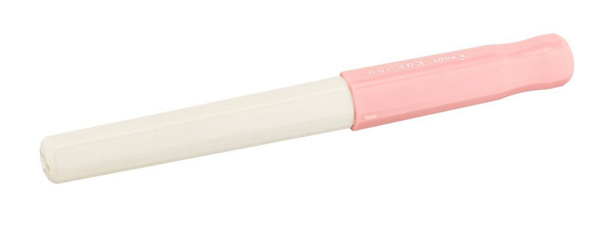PILOT Kakuno Fountain Pen, White/Pink Barrel, Fine Nib (90122)