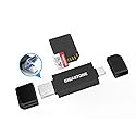 GIGASTONE SD Card Reader, 5-in-1 USB-A/USB-C Card Reader, Dual Slot for SD/Micro SD/SDHC/SDXC, Compatible with Laptop, PC, iPhone16/15, MacBook