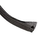 3/4" F6 Wrap-Around Braided Sleeving- 10ft- Black