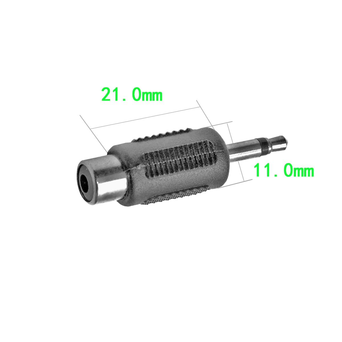3.5mm Male to RCA Female Audio Adapter, 3-Pack, 21mm Length, Stereo Connector