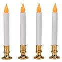 Sylvania NOMA/INLITEN-IMPORT V24329 4 Pack 9" Battery Operated Flickering LED Candle Orange