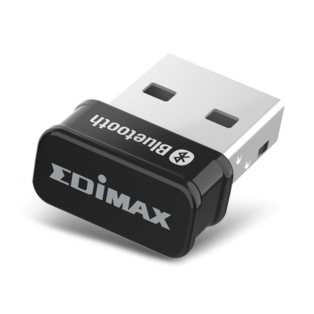 Edimax Bluetooth Adapter for PC, BT 5.0 EDR Nano USB Dongle, Fast Transfer, Bluetooth Headphones Headset Speakers Keyboard Mouse, Win 10/11