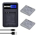 Batmax 2Pcs NB-4L Battery + LCD USB Charger for Canon PowerShot ELPH 100 HS,300 HS,SD400,SD600,SD750,SD780 is,SD960 is,SD1000,SD1100 is,310
