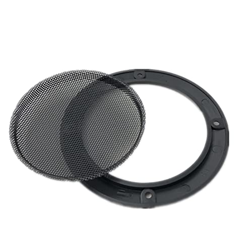 MARRTEUM 6.5 Inch Mesh Speaker Grills Covers with Screws Net Grille Protector Audio Horn Guard Decorative for DIY Home Audio and Car Speaker, Black, 2