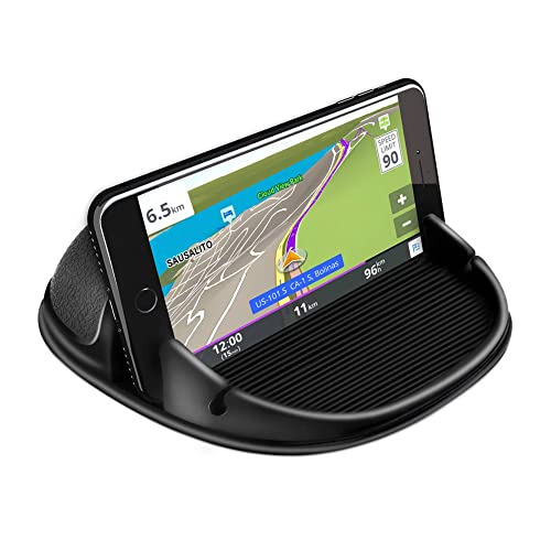 Loncaster Car Phone Holder, Car Phone Mount Silicone Car Pad Mat for Various Dashboards, Slip Free Desk Phone Stand Compatible with iPhone, Samsung