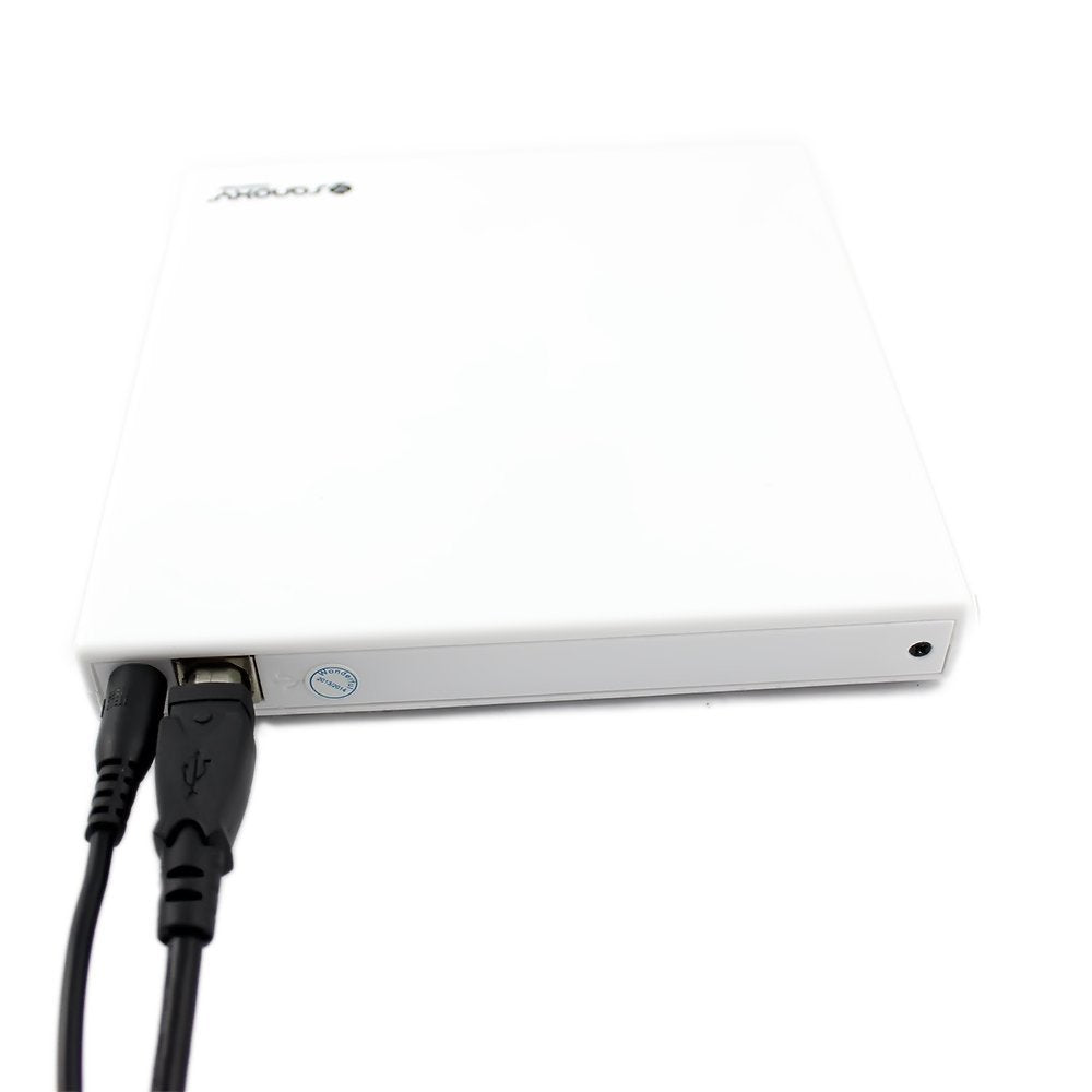 SANOXY® USB2.0 Slim DVD/CD RW Burner External Enclosure Caddy Case with SATA Connector for Laptop Notebook Burner, White