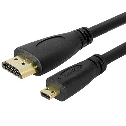 LoveRPi MicroHDMI to HDMI Male to Male Cable with 4K60 UHD 18Gbps Ethernet 3D Audio Return (2 Pack, 1M)