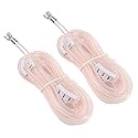 ALMOCN 2 Pack 300 Ohm FM Antenna T Shape Dipole Radio Ant with Spade Terminal for Indoor Digital HD Radio Table Top FM Radio Home Stereo Receiver AV