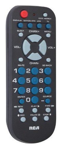 RCA Remote Control with 4 Functions,Black