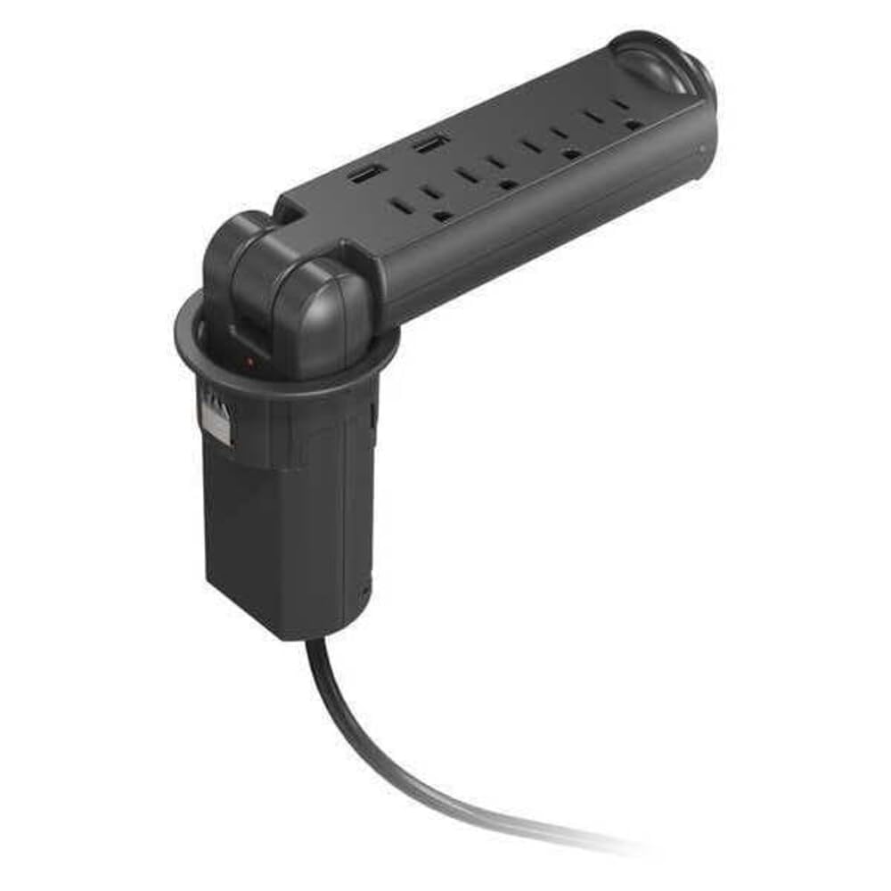 Balt Pop-Up Grommet Power Outlet and USB Charger, Requires a 2.36" (60mm) hole (66666) , Black