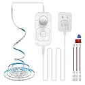 Motion Sensor Under Cabinet Lights - Plug-in LED Strip Lights Indoor with Power Adapter, Dimmer and Timer for Kitchen Cabinet, Counter, Shelf
