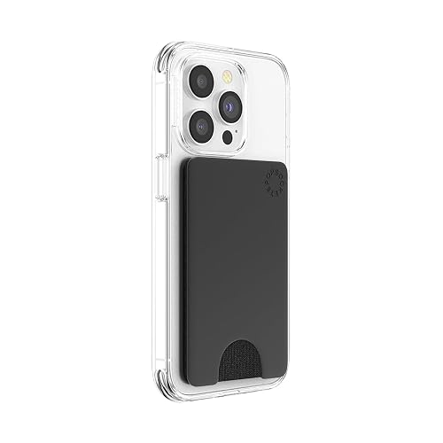 PopSockets Adhesive Phone Wallet, Phone Card Holder without Grip - Black
