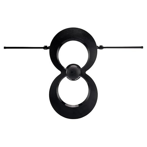 Antennas Direct ClearStream MAX-V Indoor Outdoor TV Antenna, UHF VHF Multi-Directional, 60+ Mile Range, 4K 8K UHD, NEXTGEN TV - w/Wall Bracket(Black)