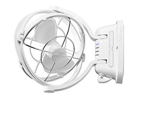 SEEKR Sirocco II™ Fan from by Caframo. 12V/24V Auto-Sensing DC, Omnidirectional Low-Power Draw Fan for Boats and RVs. Hardwire Installation Required.