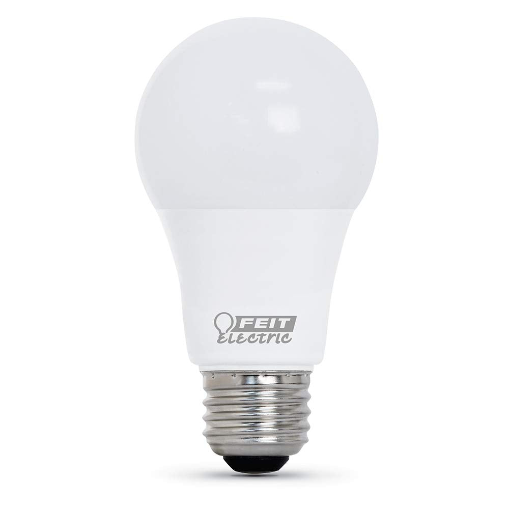 Feit Electric A19 LED Light Bulb, 60W Equivalent, E26 Medium Base, 800 Lumens, 3000K Bright White, Non-Dimmable Standard Garage Door Opener Light