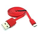 Red 6ft Long USB Cable Charger Sync Power Wire Cord for Cricket ZTE Overture 2 - Cricket ZTE Overture 3 - Cricket ZTE Sonata 2 - Cricket ZTE Source
