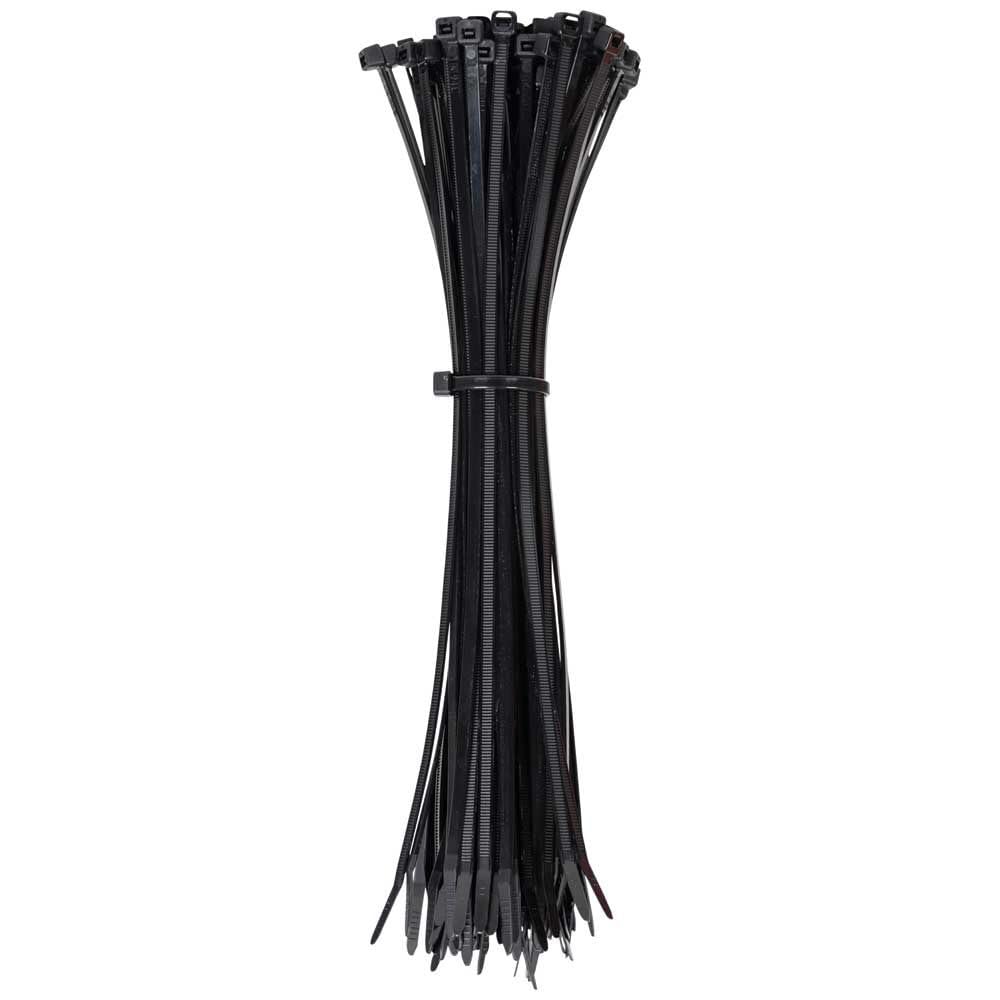 Klein Tools 450-210 Cable Ties, 50-Pound Tensile Strength, Heavy Duty Nylon Cable Zip Ties, Indoor/Outdoor Use, 11.5-Inch, Black, 100-Piece