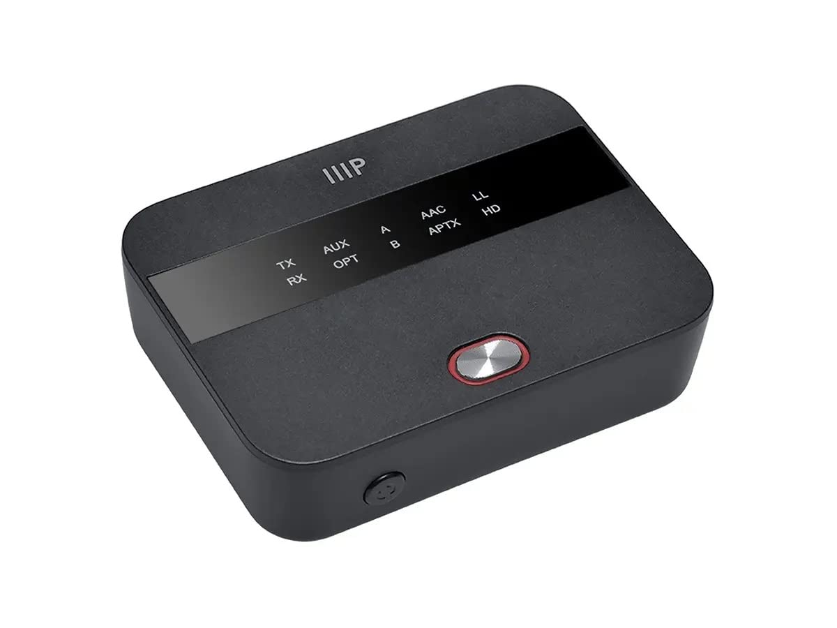 Monoprice Bluetooth 5 Long Range Transmitter and Receiver - with AptX HD and AptX Low Latency, SBC, AAC, Up to 32 Feet (10 Meters) Toslink/Optical