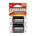 Eveready Super Heavy Duty C Zinc Carbon Batteries 2 pk Carded
