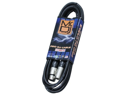 Mr. DJ USA CDMX10 10-Feet DMX 3-Pin Professional Cable