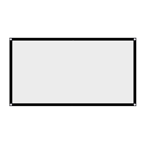 72Inch Video Projection Screen, 72in 16:9 HD Anti Crease Portable Foldable White Projector Screen 4:3 No Crease Movie Projection Screen for Outdoor